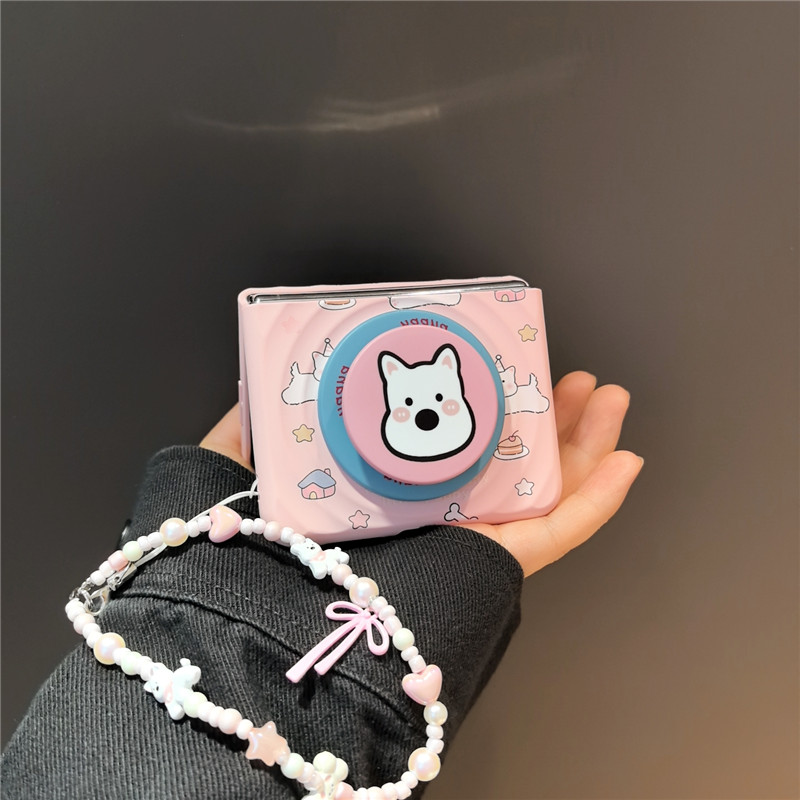 西高地适用华为purax手机壳pocket2硬nova三星zflip7654卡通vivox磁吸oppofindn3n2女荣耀v小米mix flip绳p50