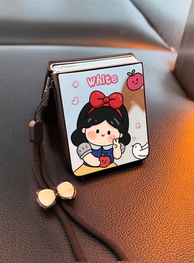 捧苹果适用小米mixflip华为purax手机壳pocket2镜子novaflip三星zflip7654卡通vivox可爱oppofindn3n2女p50