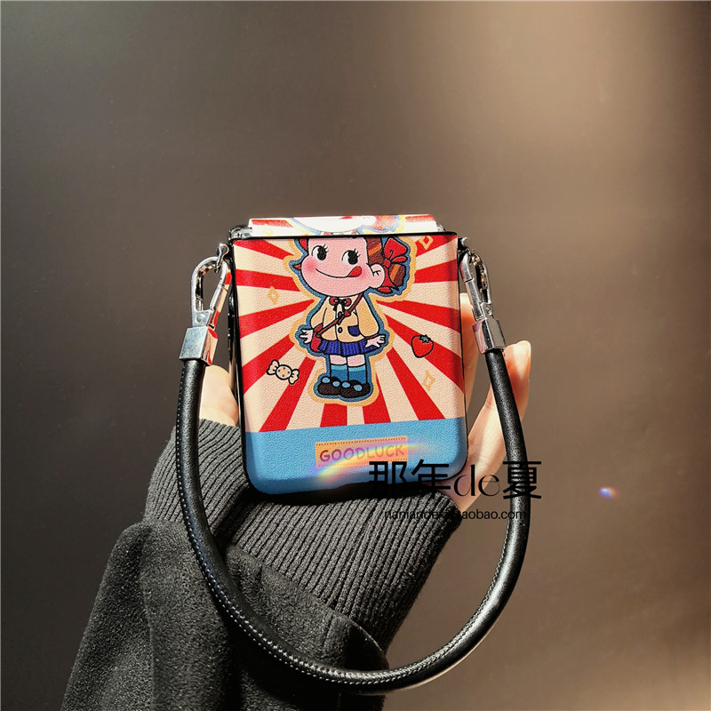 可爱牛适用华为pocket2手机壳purax硬nova三星zflip7 5 6简约vivox皮p50 oppofindn3n2女w24荣耀v小米mixflip