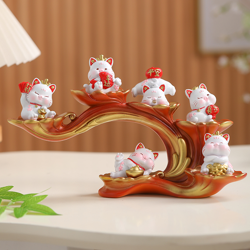 招财猫摆件办公室装饰
