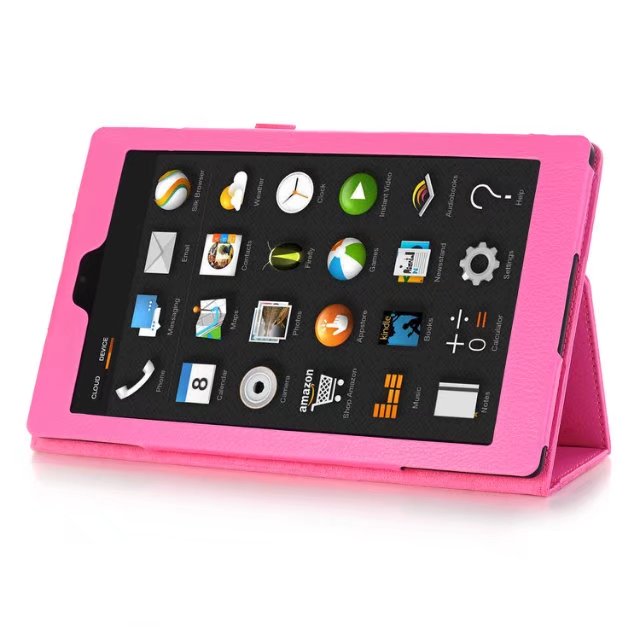 适用2019kindle fire hd10荔枝纹皮套保护壳2017平板电脑套保护壳