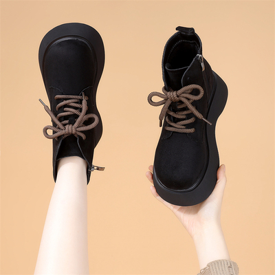 厚底马丁靴女轻便软底舒适短靴