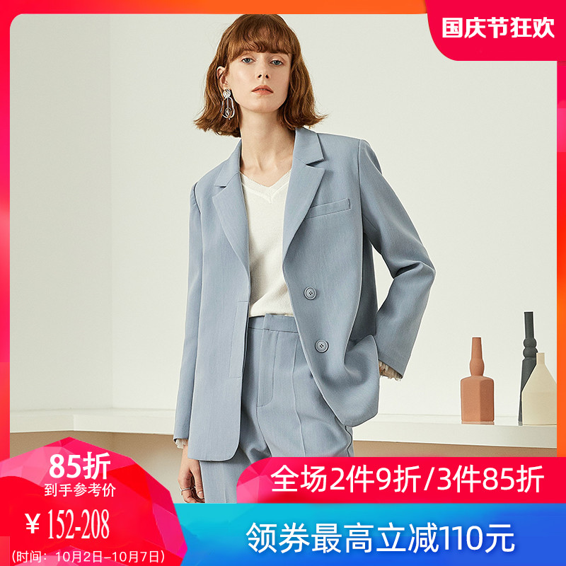 范思蓝恩秋装西装套装女英伦风韩版时尚休闲西服气质职业装两件套