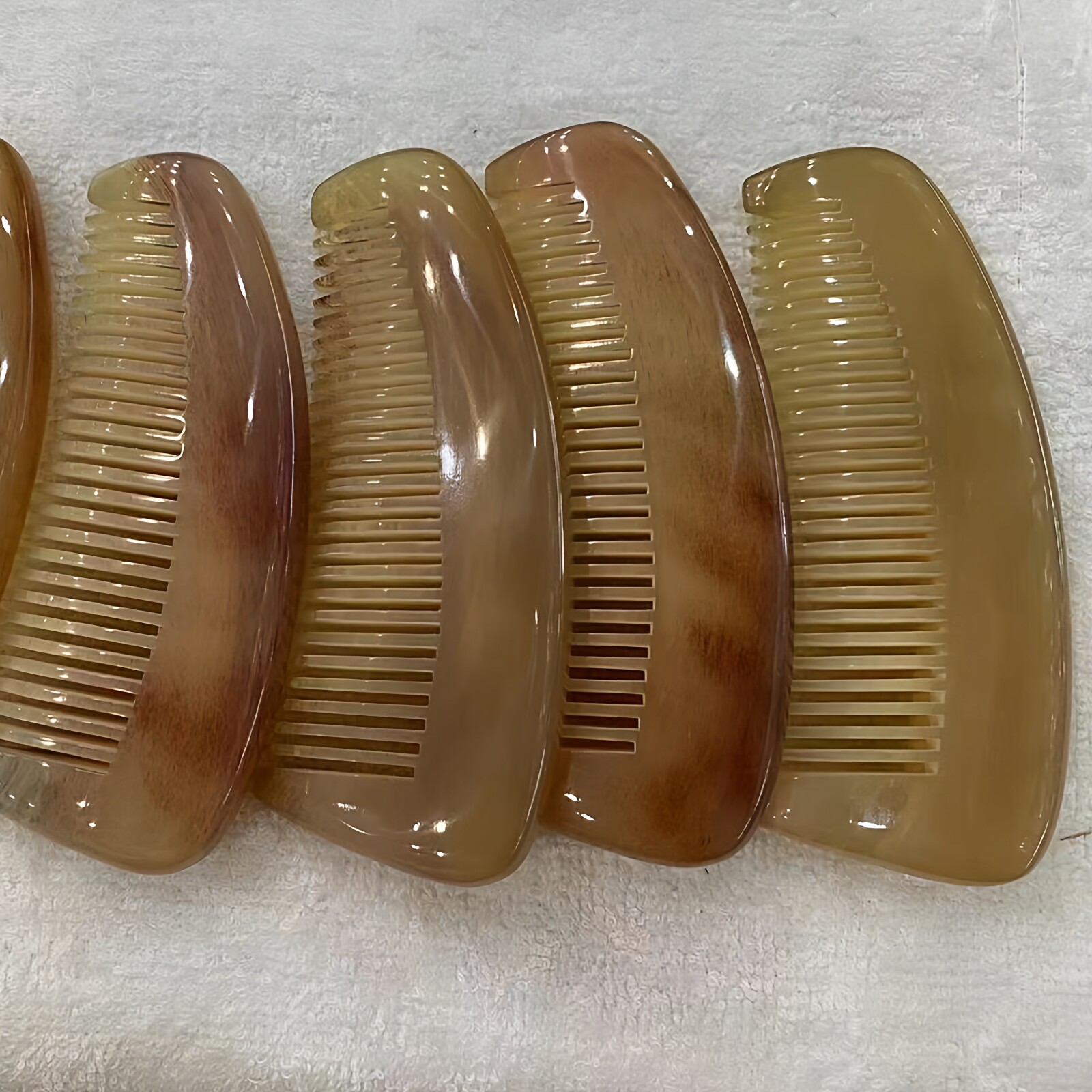 11--12CM长羊角按摩梳小胖梳包包梳防静电牛角梳子刮痧头梳小瑕疵