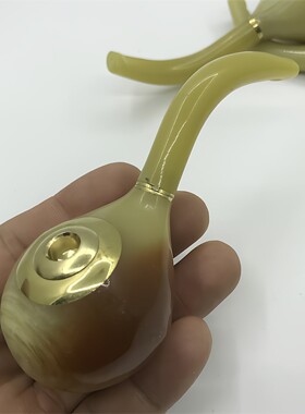 树脂烟嘴长约9-11CM仿牛角