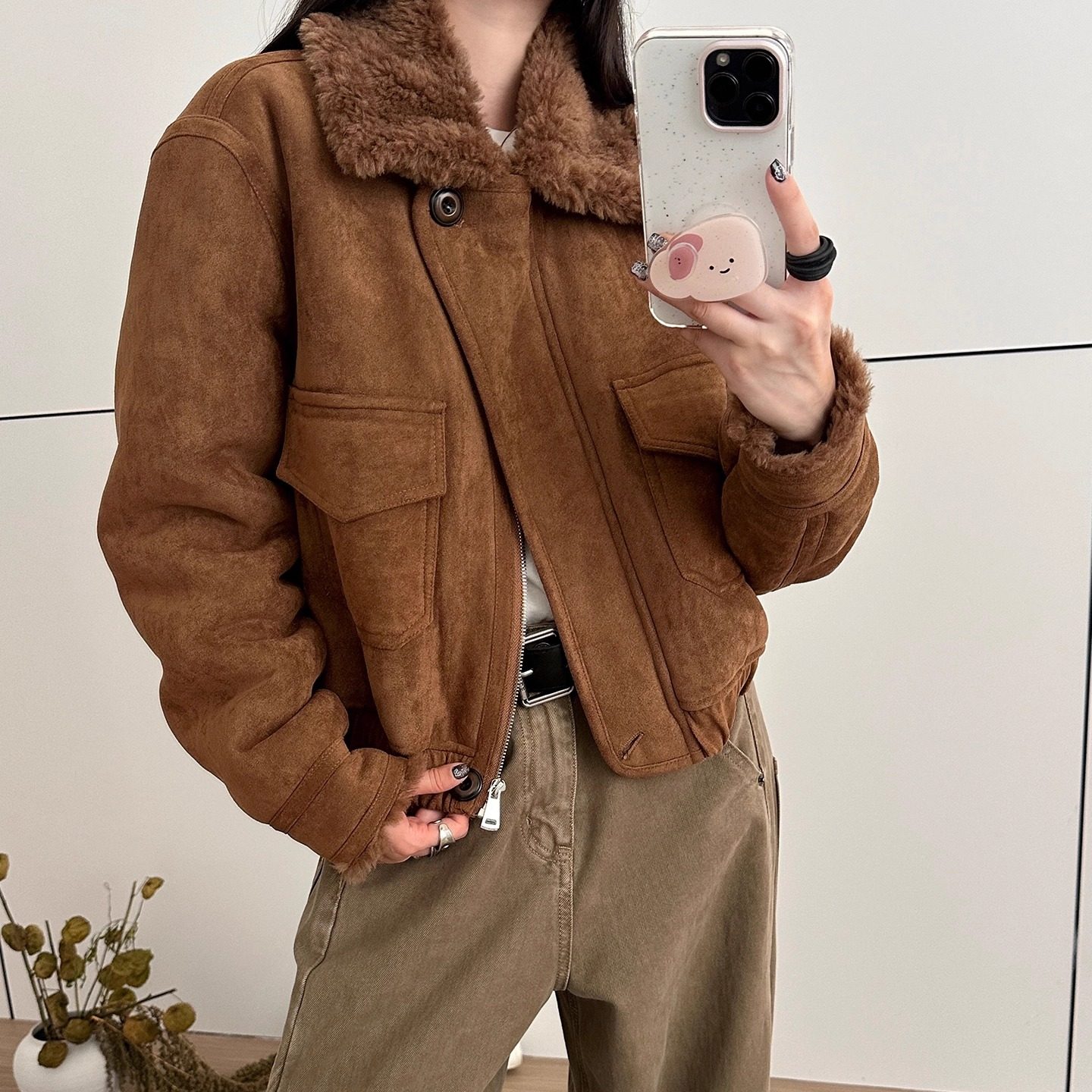 海宁羊羔毛皮草外套短款夹克秋冬新款小个子皮毛一体女时尚年轻款,女装/女士精品,皮草,淘宝优惠券,粉丝福利购,淘宝优惠卷