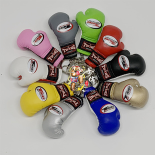 包邮泰国进口拳套礼物钥匙扣真皮牛皮汽车小挂件手工制作拳套沙袋