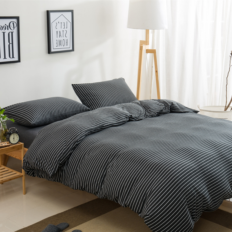 简约纯棉裸睡天竺棉针织全棉被套