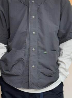 JIFU ISLAND吉福岛 夏季美式街头复古棒球衫短袖男女款宽松半袖潮