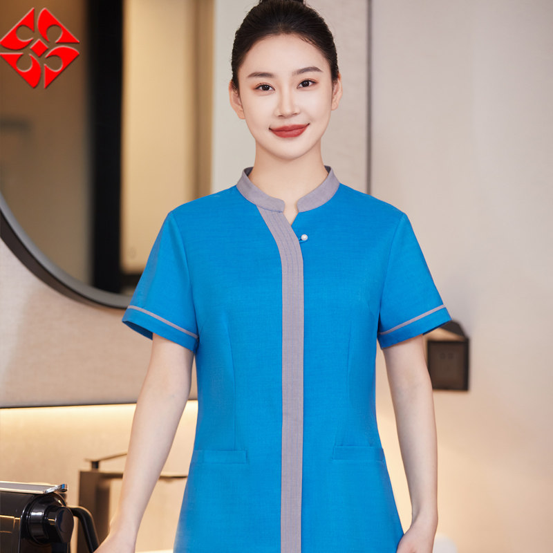 酒店宾馆客房保洁工作服短袖小区物业家政清洁阿姨工作服夏装透气