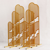 新款 饰背景摆件 复古婚礼装 婚庆道具欧式 铁艺屏风路引海誓山盟中式