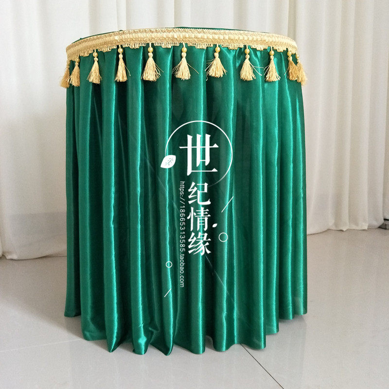 包邮！婚庆道具圆桌香槟塔桌子方桌烛台小桌子婚庆桌布折叠桌桌围