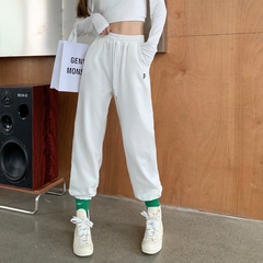 Hong Kong Style Embroidered p-letter loose sweatpants women's casual Leggings