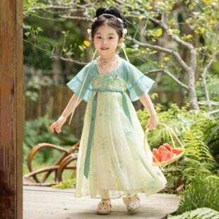 儿童中国风古典舞表演练功服女童郁金香立春伞扇子舞演出服艺考服