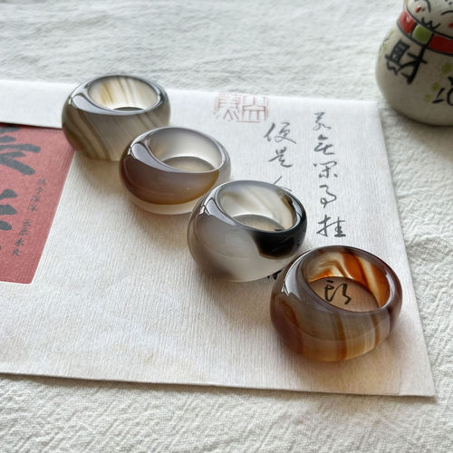天然玛瑙小众轻奢高级感爆款食指