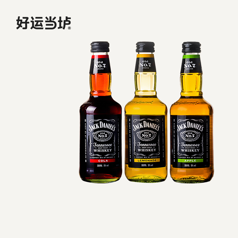 【杰克丹尼】威士忌预调酒可乐柠檬苹果味鸡尾酒飞行杰克330ml*24