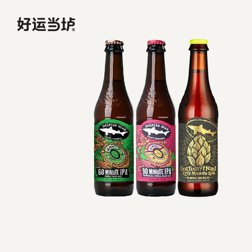 【角头鲨】 60分钟90分钟120分钟IPA美国原装进口啤酒355ml*24瓶