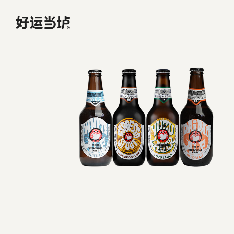 【常陆野】猫头鹰小麦白IPA西柚拉格咖啡世涛啤酒330ml*24瓶整箱