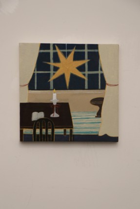 原创布面丙烯艺术家居装饰画正方形20cm