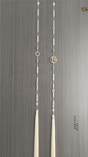 竹韵加长背云项链原创长款后缀流苏璎珞明制汉服配饰古风流苏穗子