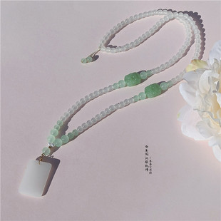 长款无事牌后缀流苏璎珞背云项链明制汉服配饰古风平安项圈颈链饰