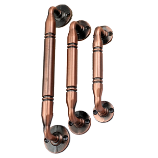 明装大门木门房门隐形门拉手欧式仿红古青古铜大号把手美式锌合金