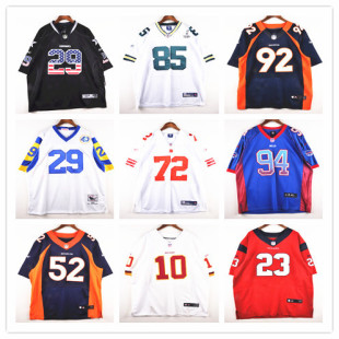 男女QY2 短袖 vintage古着美系街头数字BF嘻哈风格 宽松球衣中长款