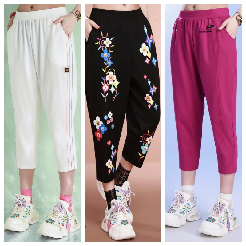 石头鱼2026大码女夏装新款200斤胖mm韩版宽松显瘦时尚舒适休闲裤