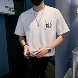 夏季店主风潮牌社会小伙刺绣印花宽松短袖T恤-6T829-特P48控68，男装T恤，电商A400-1（原B352）