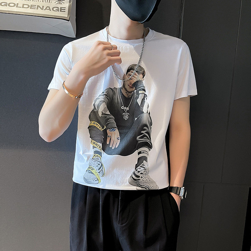 T707-P40夏季新款T恤男短袖人物数码印花圆领短袖上衣-4控60,男装T恤,电商A400-1（原B352）