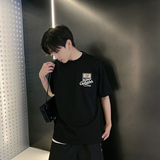 夏季潮男风社会小伙刺绣印花潮牌宽松短袖T恤-1T812-特P48控68，男装T恤，电商A400-1（原B352）