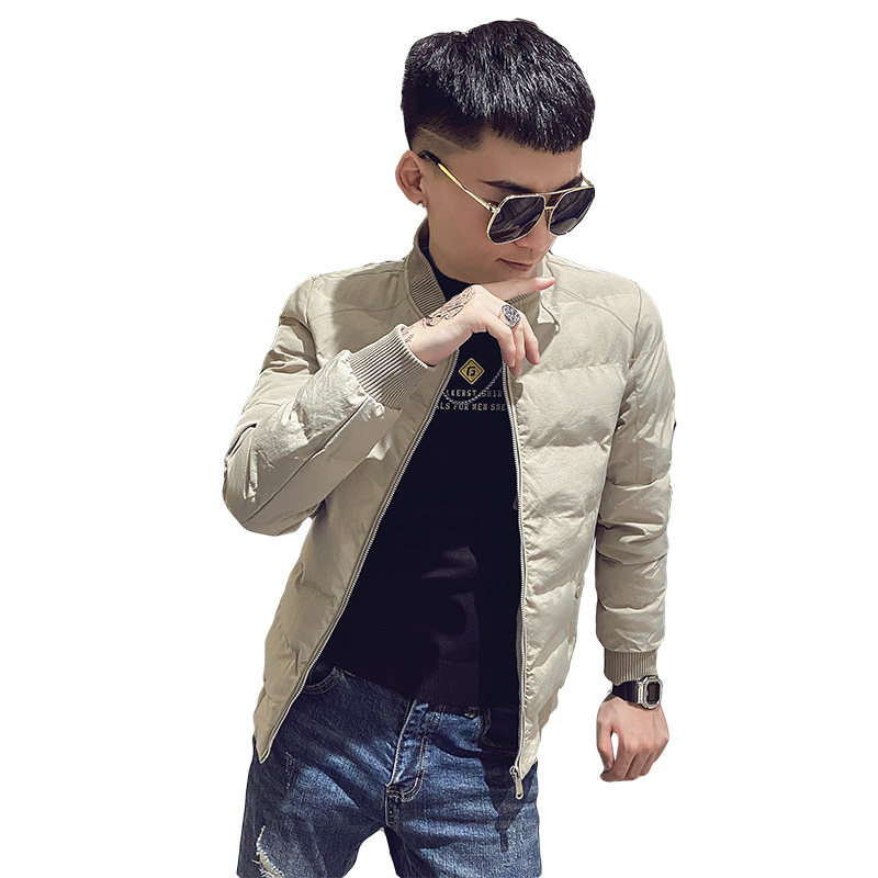 23冬季新款男纯色棉袄修身棒球领冬装外套棉服-1MY11-P118控158,男装棉衣,电商A400-1（原B352）