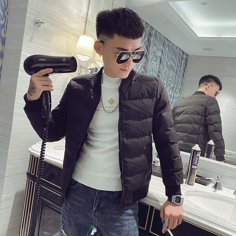 23冬季新款男纯色棉袄修身棒球领冬装外套棉服-1MY11-P118控158，男装棉衣，电商A400-1（原B352）