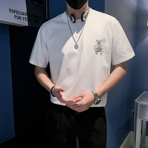 夏季店主风潮牌社会小伙个性卡通印花宽松短袖T恤-5 T807-P48控68图片