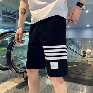 24夏季新款社会小伙网红宽松休闲运动短裤五分裤3 K01-P38控58图片
