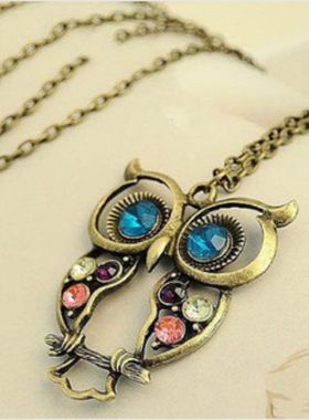 三雕花钻镂空女潮复古项链吊坠