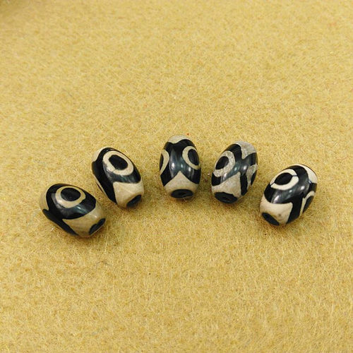 黑玛瑙三眼九眼天珠隔珠坠子