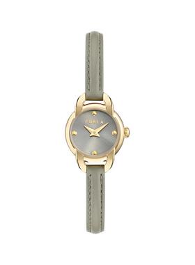 代购FURLA芙拉女士腕表计时夜光日期防水皮带金属小表盘灰色