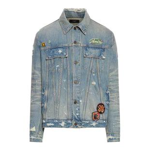 潮流百搭外套 Vintage风格 代购 Amiri棉质复古卡车夹克男装