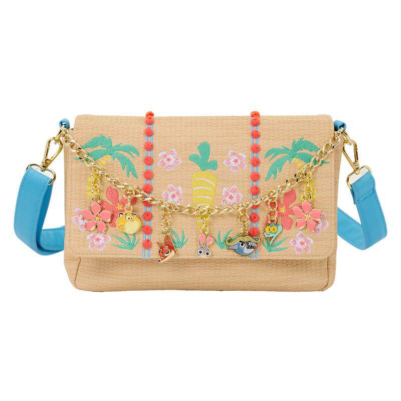 代购Loungefly男女斜挎包可调节肩带装饰挂件多层设计便携收纳