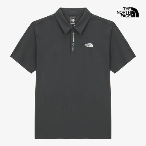 海外代购THE NORTH FACE/北面男士运动T恤吸湿排汗透气短袖翻领