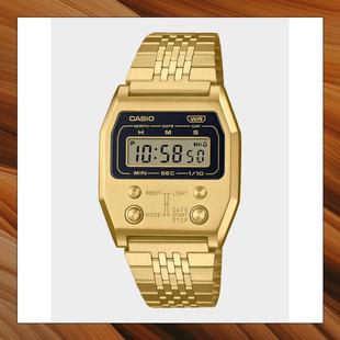 5VT专柜正品 代购 卡西欧CASIO A1100G 女士手表金色数显钢带腕表
