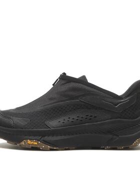 代购Hoka OneOne男女徒步鞋防滑耐磨透气轻便黑色合成材料