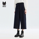 女2026新款 春季 七分阔腿裤 a02宽松腰包牛仔裤 松弛感休闲裤 子高腰