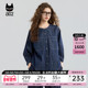 a02宽松牛仔衬衣女2025新款 春秋七分袖 早秋上衣设计感衬衣外套