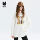 a02黑猫系列宽松圆领长袖 上衣 白色内搭打底衫 T恤女2026新款 春季
