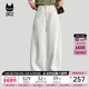 女2026新款 春季 阔腿休闲长裤 a02宽松白色直筒牛仔裤 拖地高腰裤 子