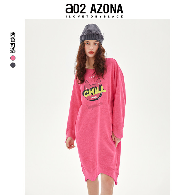 a02FEIL美式街头连帽卫衣裙图片