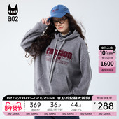 保暖加厚多色百搭冬装 a02宽松加绒连帽卫衣女2025新款 冬季 上衣