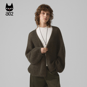 ML麦麸系列 羊毛宽松V领针织衫 女2025新款 a02 冬季 毛衣外套